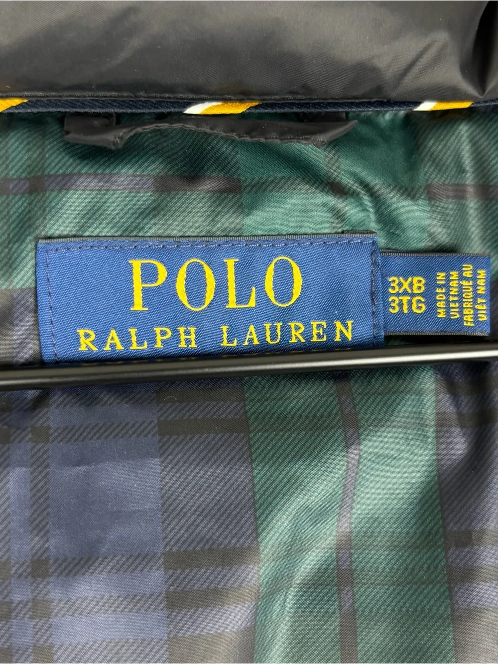 Polo Ralph Lauren Vest Mens 3XB Black Quilted Duck Down Puffer Full Zip Pockets